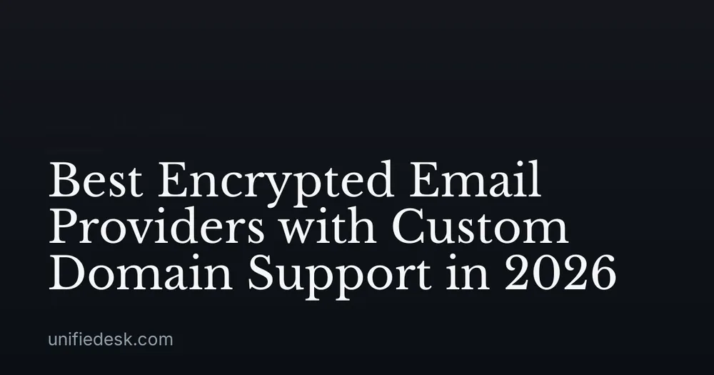 Best Encrypted Email Providers with Custom Domain Support in 2026