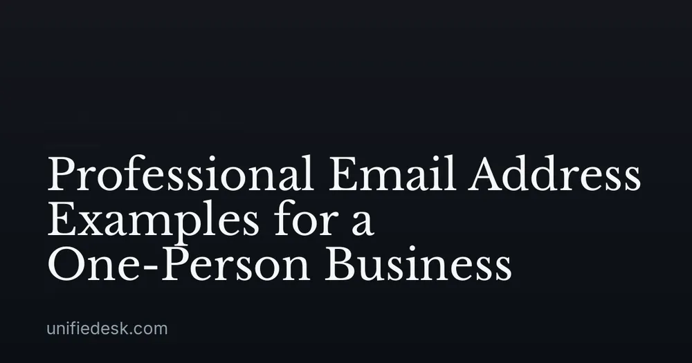 Professional Email Address Examples for a One-Person Business