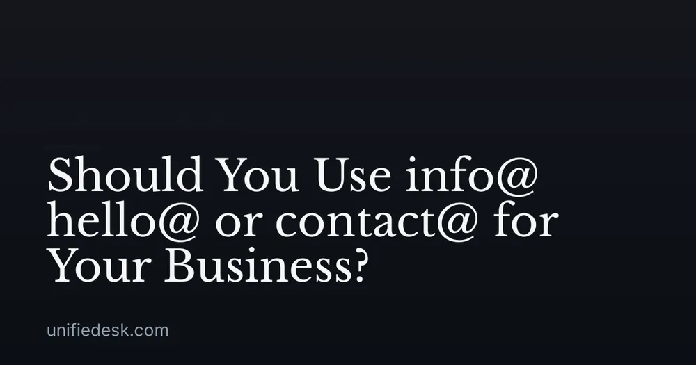 Should You Use info@ hello@ or contact@ for Your Business?