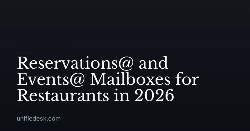 Reservations@ and Events@ Mailboxes for Restaurants in 2026