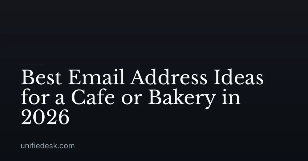 Best Email Address Ideas for a Cafe or Bakery in 2026