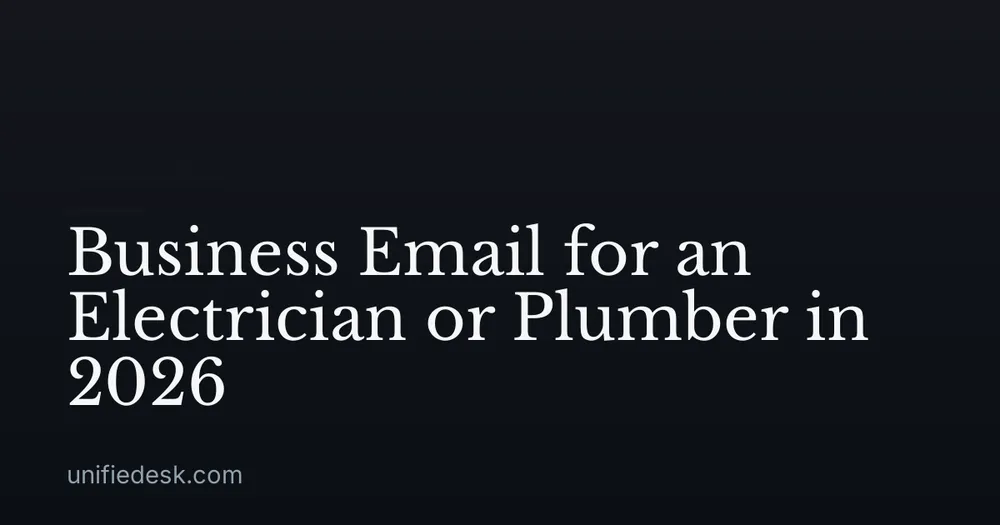 Business Email for an Electrician or Plumber in 2026