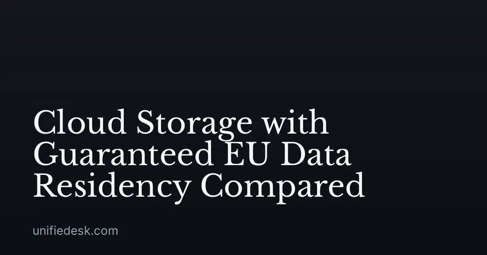 Cloud Storage with Guaranteed EU Data Residency Compared