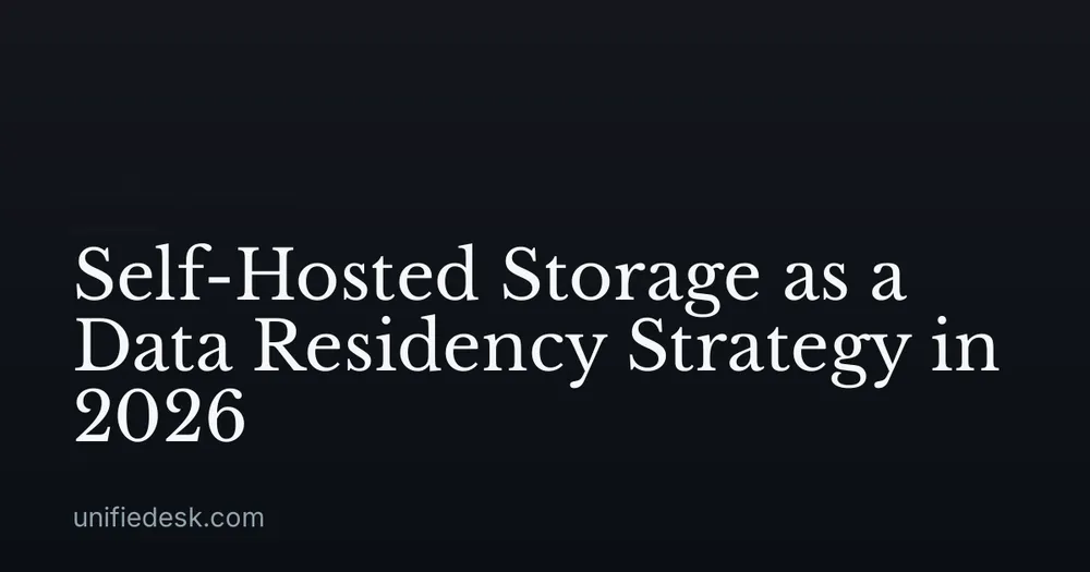 Self-Hosted Storage as a Data Residency Strategy in 2026