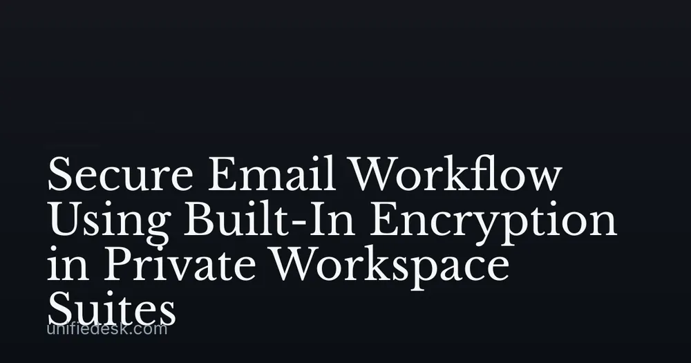 Secure Email Workflow Using Built-In Encryption in Private Workspace Suites