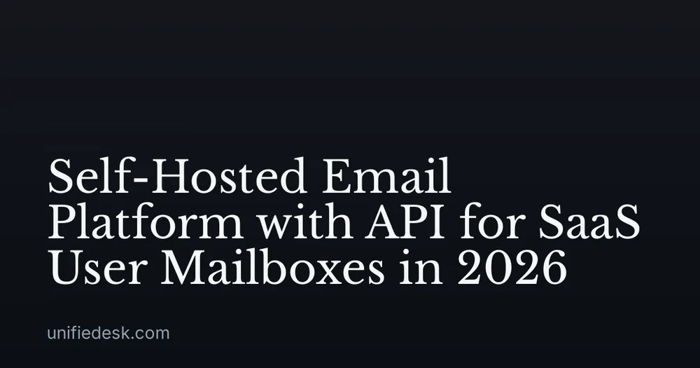 Self-Hosted Email Platform with API for SaaS User Mailboxes in 2026