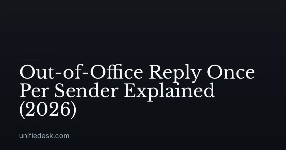 Out-of-Office Reply Once Per Sender Explained (2026)