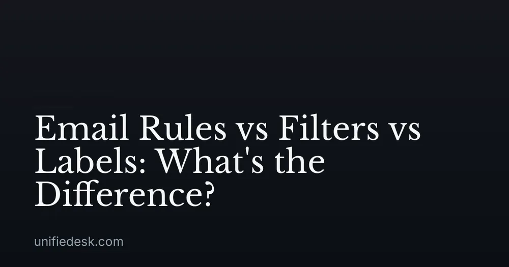 Email Rules vs Filters vs Labels: What's the Difference?