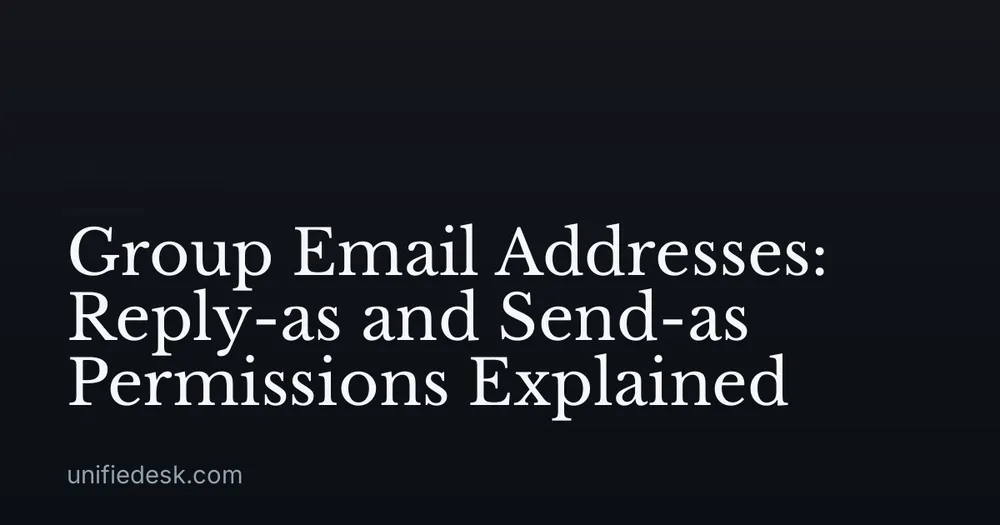 Group Email Addresses: Reply-as and Send-as Permissions Explained