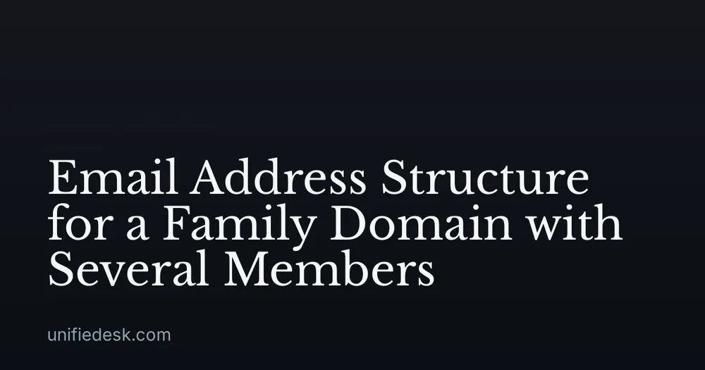 Email Address Structure for a Family Domain with Several Members