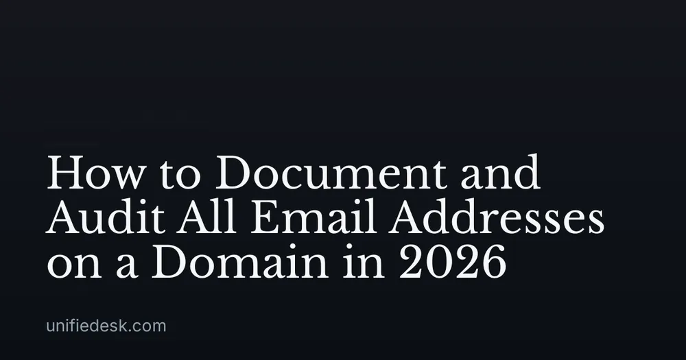 How to Document and Audit All Email Addresses on a Domain in 2026