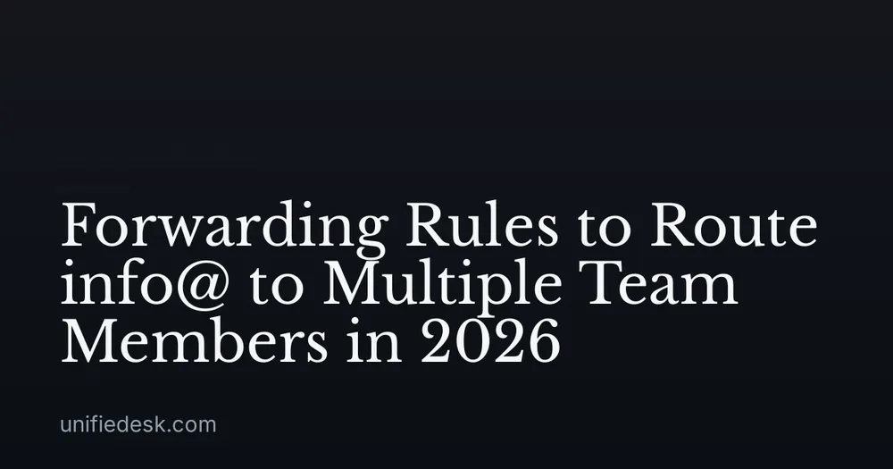 Forwarding Rules to Route info@ to Multiple Team Members in 2026