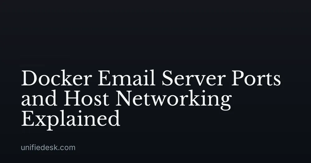 Docker Email Server Ports and Host Networking Explained