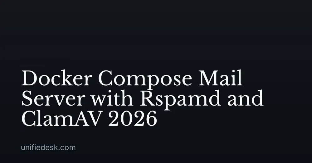 Docker Compose Mail Server with Rspamd and ClamAV 2026