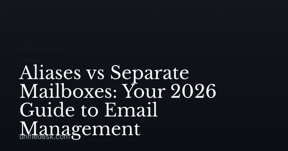 Aliases vs Separate Mailboxes: Your 2026 Guide to Email Management