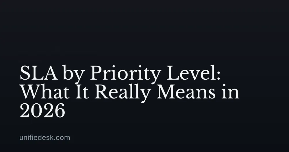 SLA by Priority Level: What It Really Means in 2026