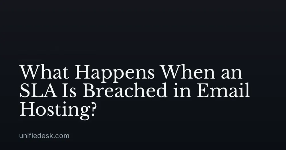 What Happens When an SLA Is Breached in Email Hosting?
