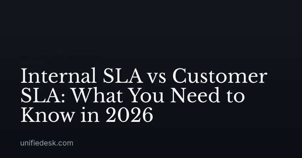 Internal SLA vs Customer SLA: What You Need to Know in 2026