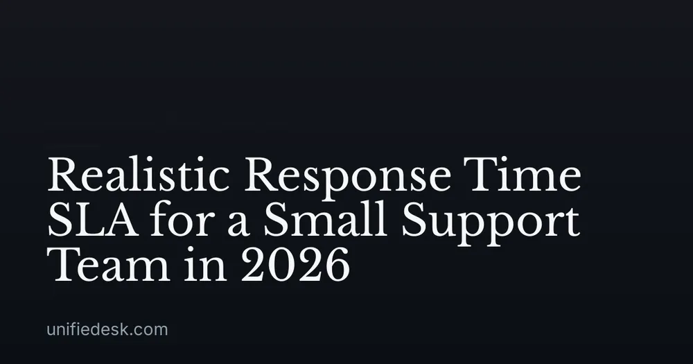 Realistic Response Time SLA for a Small Support Team in 2026