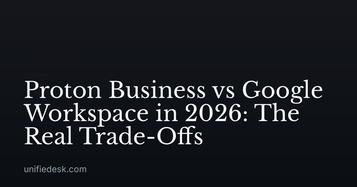 Proton Business vs Google Workspace in 2026: The Real Trade-Offs