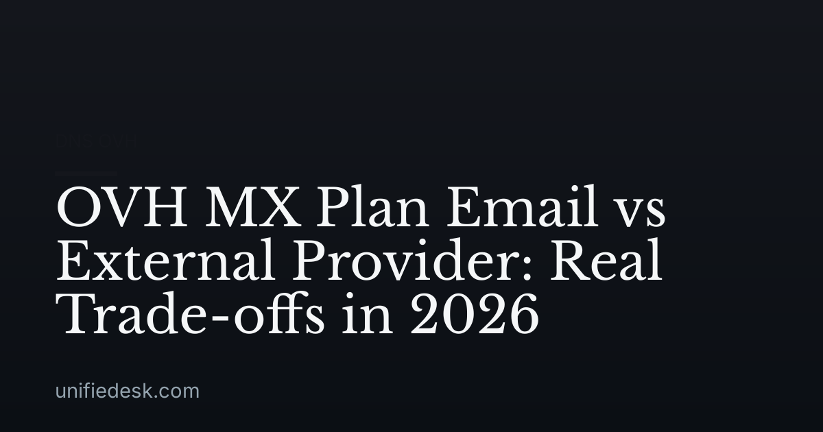 OVH MX Plan Email vs External Provider: Real Trade-offs in 2026