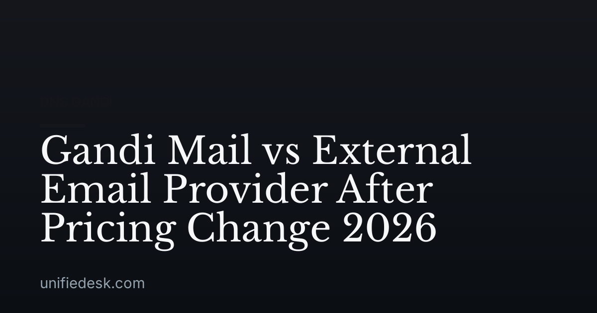 Gandi Mail vs External Email Provider After Pricing Change 2026