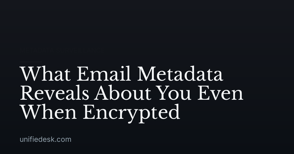 What Email Metadata Reveals About You Even When Encrypted