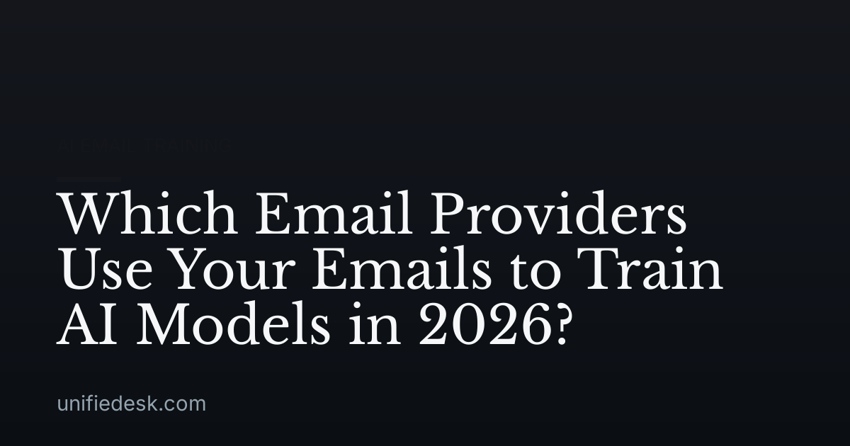 Which Email Providers Use Your Emails to Train AI Models in 2026?