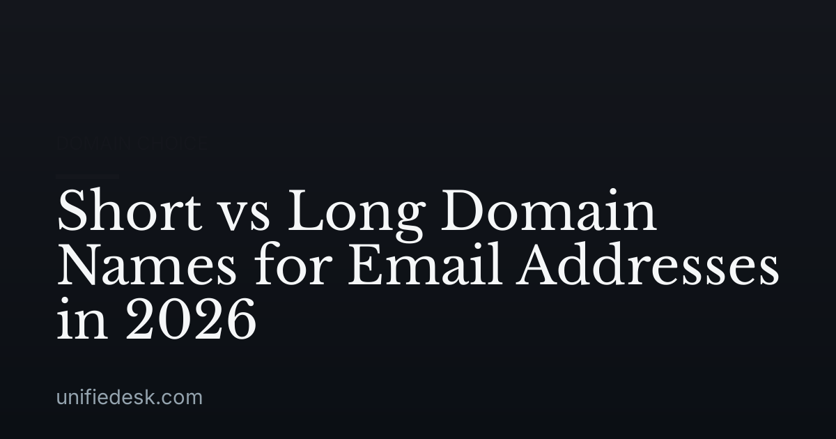 Short vs Long Domain Names for Email Addresses in 2026