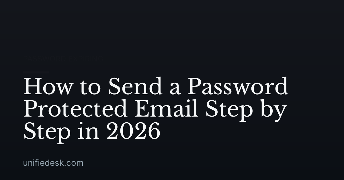 How to Send a Password Protected Email Step by Step in 2026