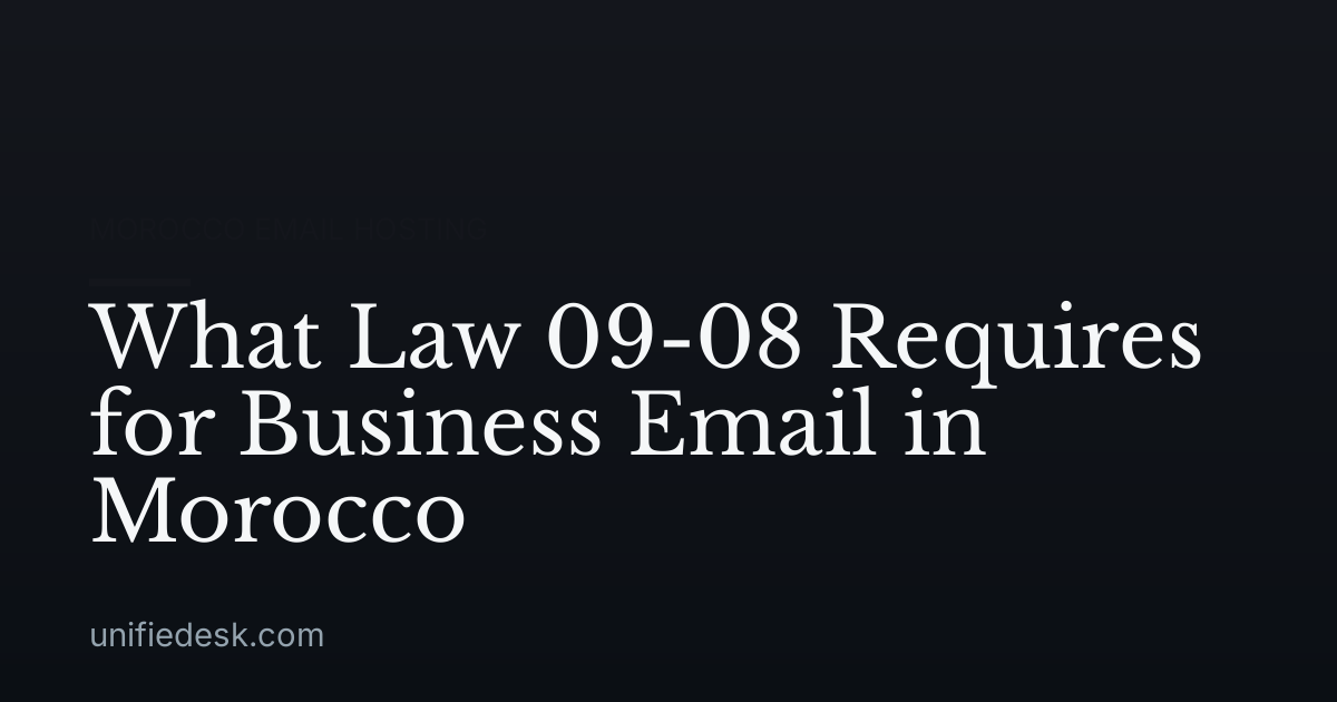 What Law 09-08 Requires for Business Email in Morocco