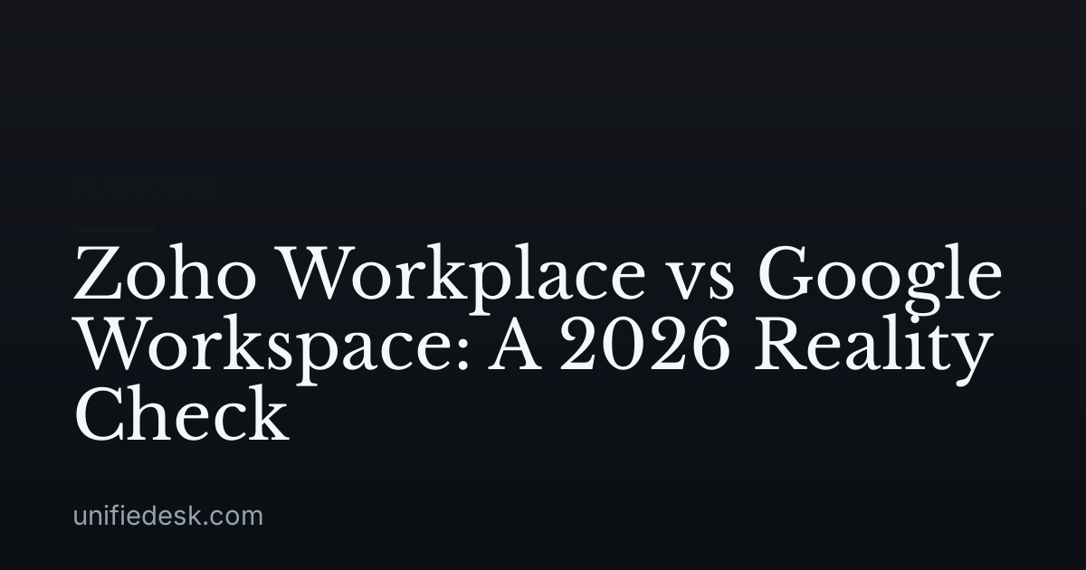 Zoho Workplace vs Google Workspace: A 2026 Reality Check