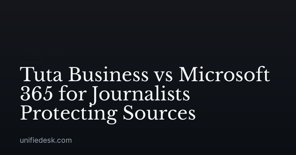 Tuta Business vs Microsoft 365 for Journalists Protecting Sources