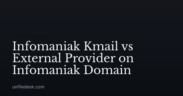 Infomaniak Kmail vs External Provider on Infomaniak Domain