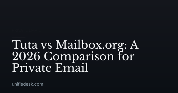 Tuta vs Mailbox.org: A 2026 Comparison for Private Email