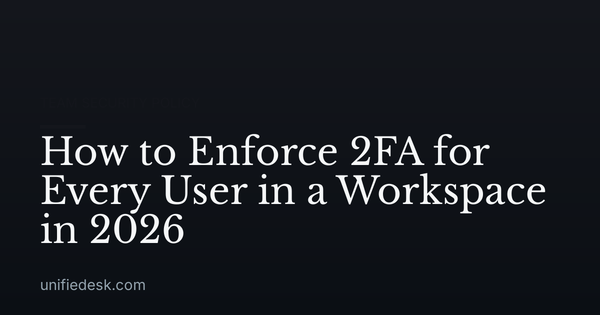 How to Enforce 2FA for Every User in a Workspace in 2026
