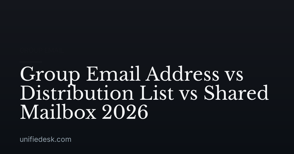 Group Email Address vs Distribution List vs Shared Mailbox 2026
