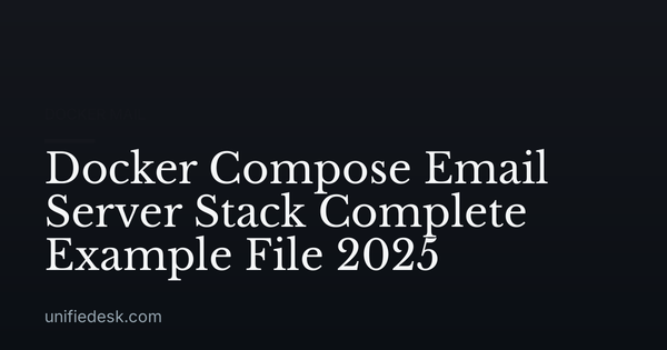 Docker Compose Email Server Stack Complete Example File 2025