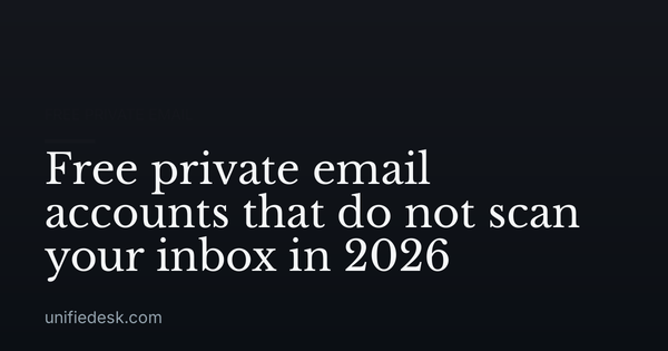 Free private email accounts that do not scan your inbox in 2026