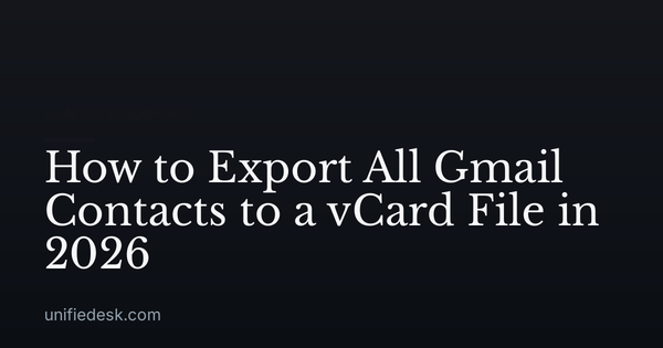 How to Export All Gmail Contacts to a vCard File in 2026