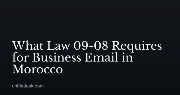 What Law 09-08 Requires for Business Email in Morocco