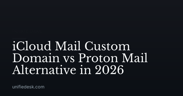 iCloud Mail Custom Domain vs Proton Mail Alternative in 2026
