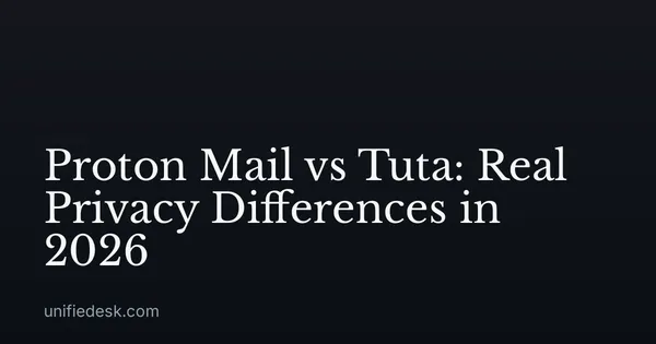 Proton Mail vs Tuta: Real Privacy Differences in 2026