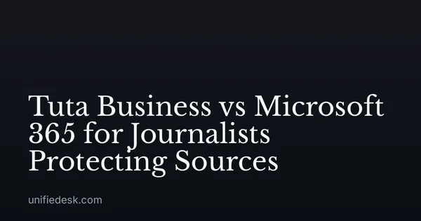 Tuta Business vs Microsoft 365 for Journalists Protecting Sources
