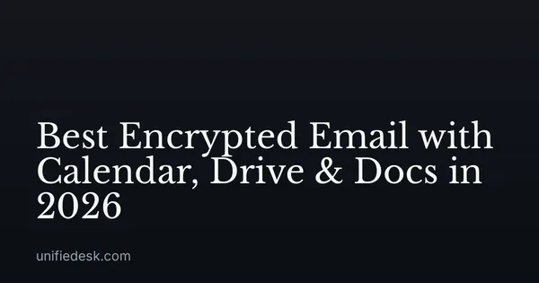 Best Encrypted Email with Calendar, Drive & Docs in 2026