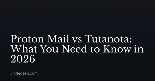 Proton Mail vs Tutanota: What You Need to Know in 2026