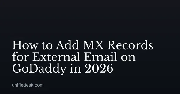 How to Add MX Records for External Email on GoDaddy in 2026