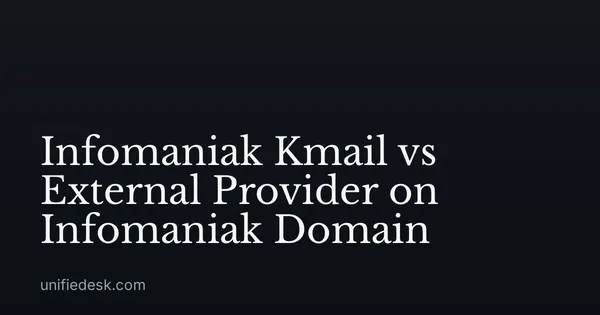 Infomaniak Kmail vs External Provider on Infomaniak Domain