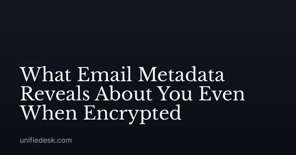 What Email Metadata Reveals About You Even When Encrypted