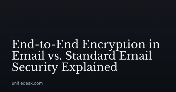 End-to-End Encryption in Email vs. Standard Email Security Explained